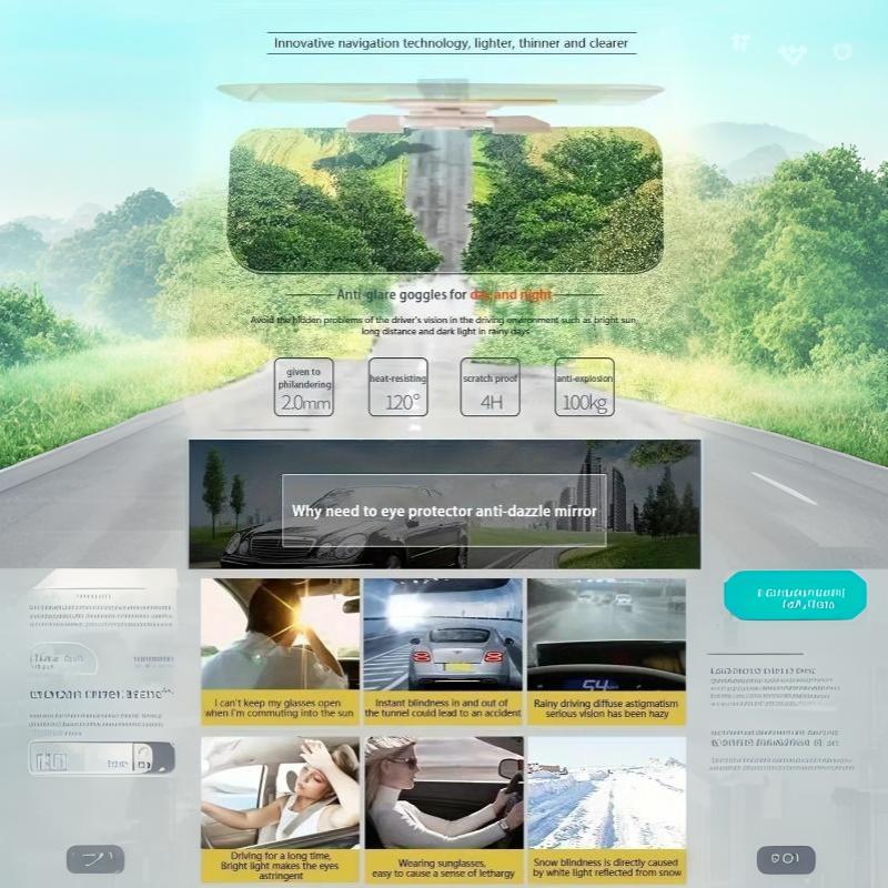 Car Sun Visor Anti Glare Sun Visor Extender Anti-Dazzle Uv Blocking Sunshade Hd Day Night Driving Goggle Sun Shade