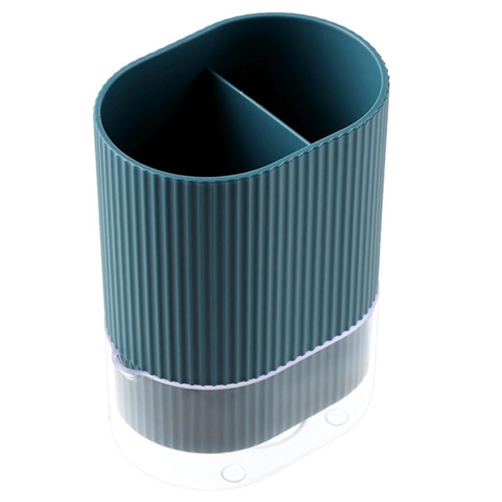 New Kitchen Utensil Holder 2 Grid Divided Dish Drainer Chopsticks Spoon Fork Tableware Drain Storage Box with Tray Kitchen Tools