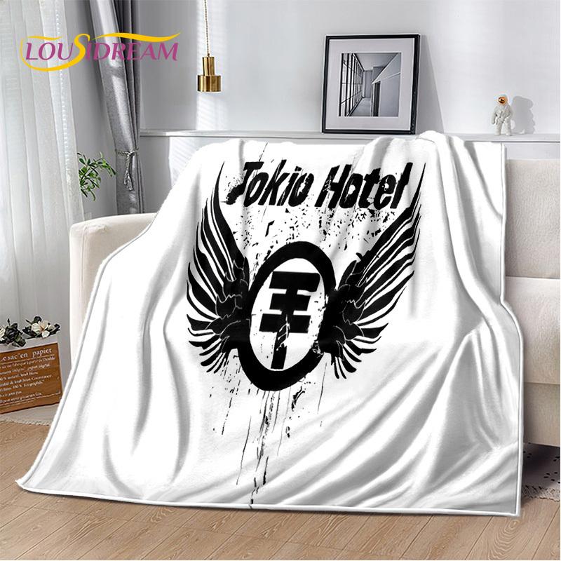 Tokio Hotel Rock Band Bill Kaulitz Blanket,Flannel Soft Throw Blanket for Home Bedroom Bed Sofa Picnic Office Hiking Leisure Nap
