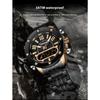 Top Brand Multifunctional Dual Display Electronic Watch Sport Men's Watch Steel Strap Quartz Wrist Watch