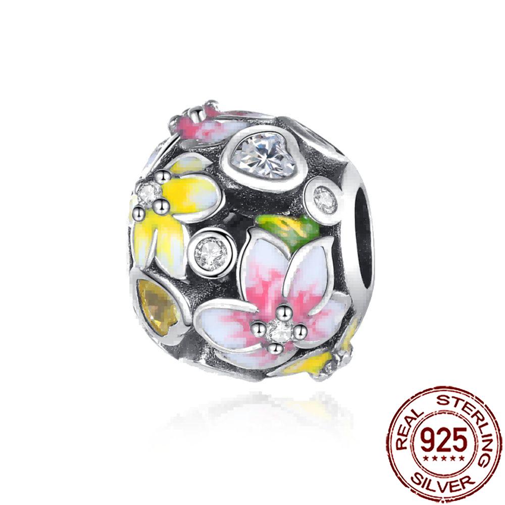 Spring New Charms Genuine Copper Floral Bee Firefly Style Butterfly Beads Fit Original Bracelet Necklace Handmade DIY Jewelry