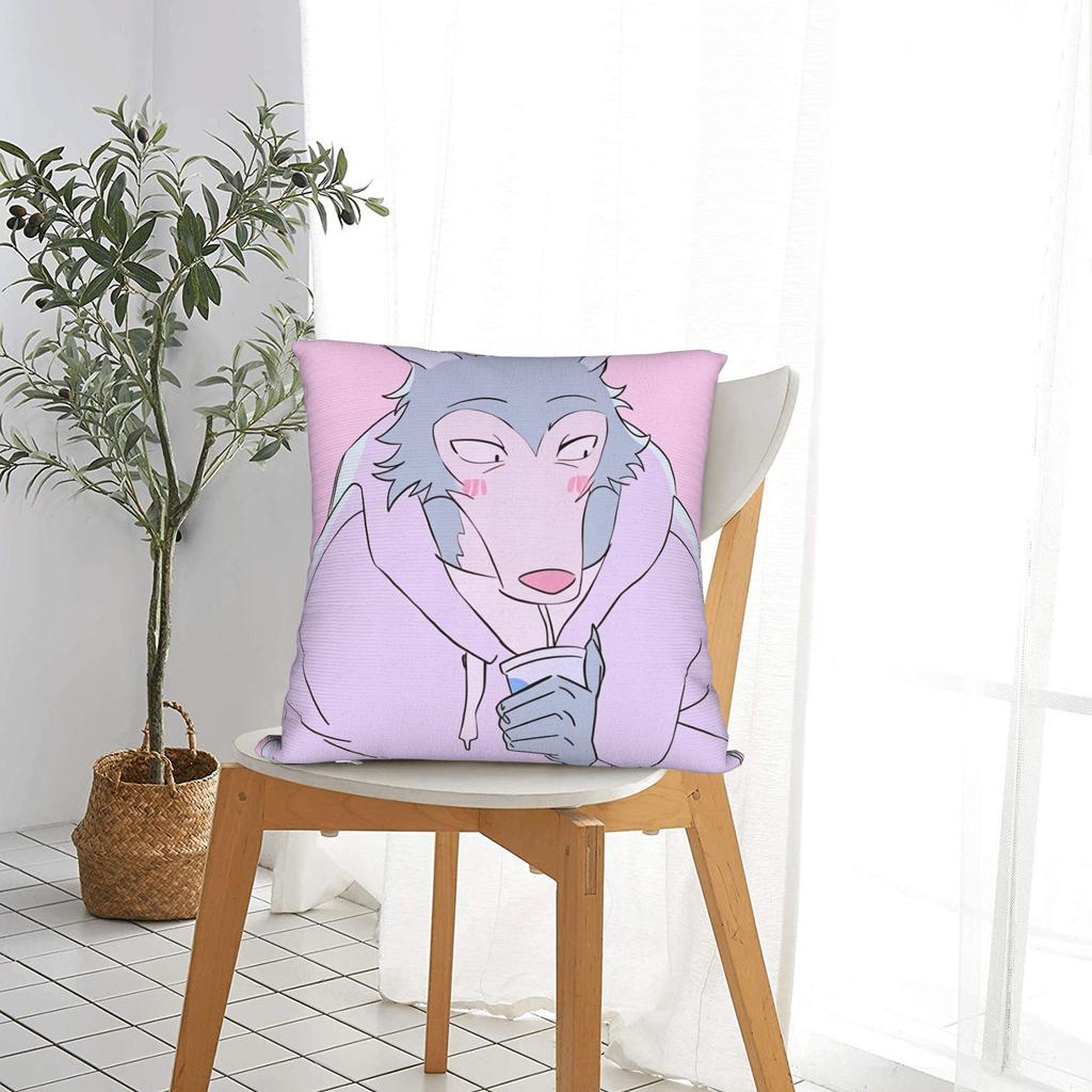 Animal Legoshi Wolf Pillow Cover Novelty Pillow Case For Sofa Couch Bed Living Room Soft Pillowcases Birthday Present