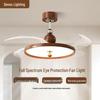 Full Spectrum Mid-Century Modern LED Ceiling Fan Light - Flush Mount for Bedroom, Dining, and Living Room.