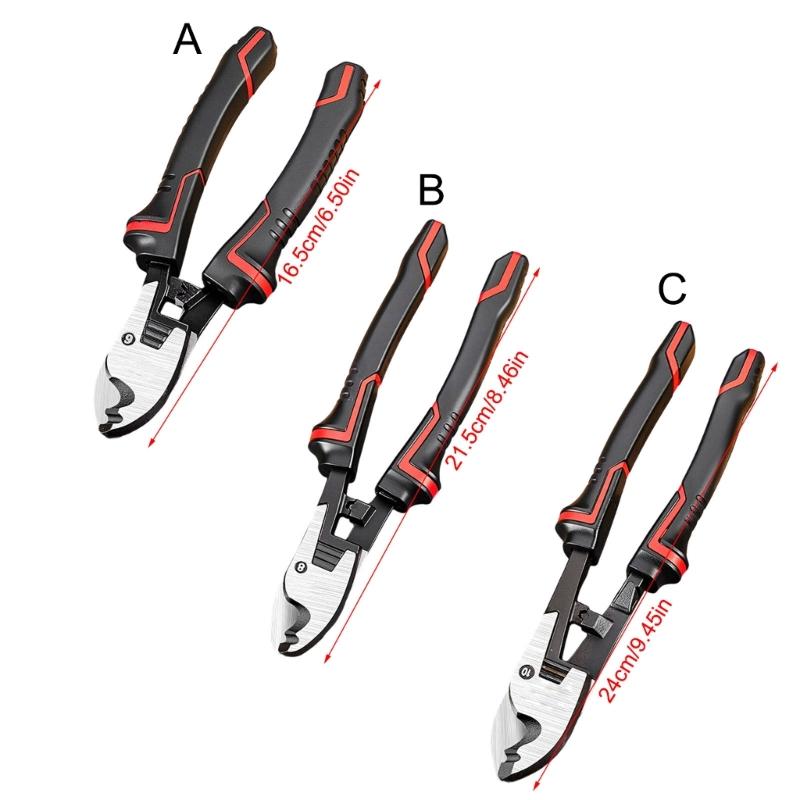 Ergonomic Heavy Duty Wire Cutter Suitable For Thick Copper Aluminum Cables Anti Fatigue Handle Durability Construction