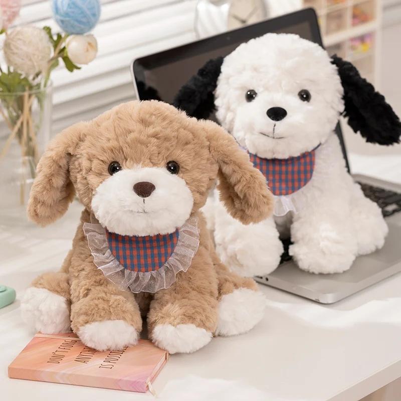 Sale Cuddly Sitting Doggy With Long Ears Plush Toys Fluffy Soft Prety Puppy Dog Doll Kawaii Home Decor Sweet Gift To Kids