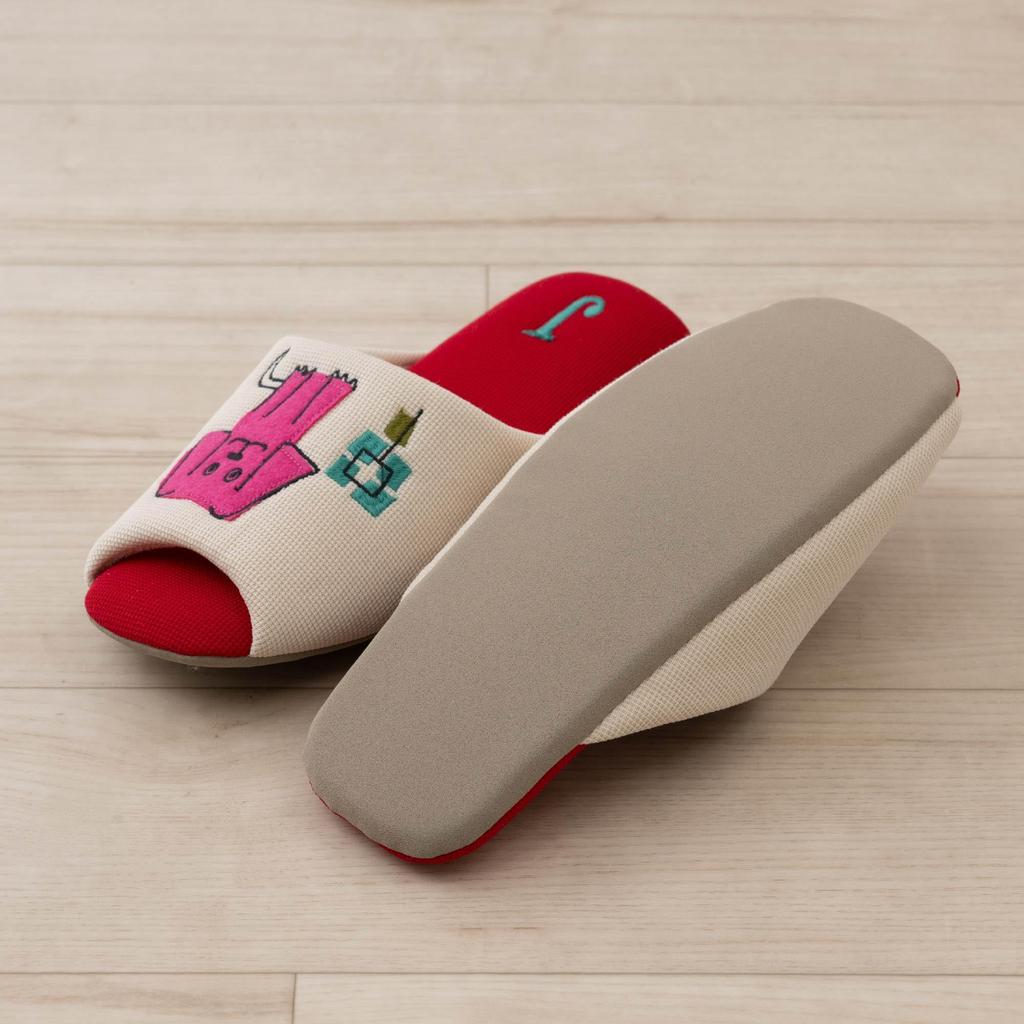 Hokomomola Senko Verdepera Approximately 47149 Slippers, 22-24cm, Beige,