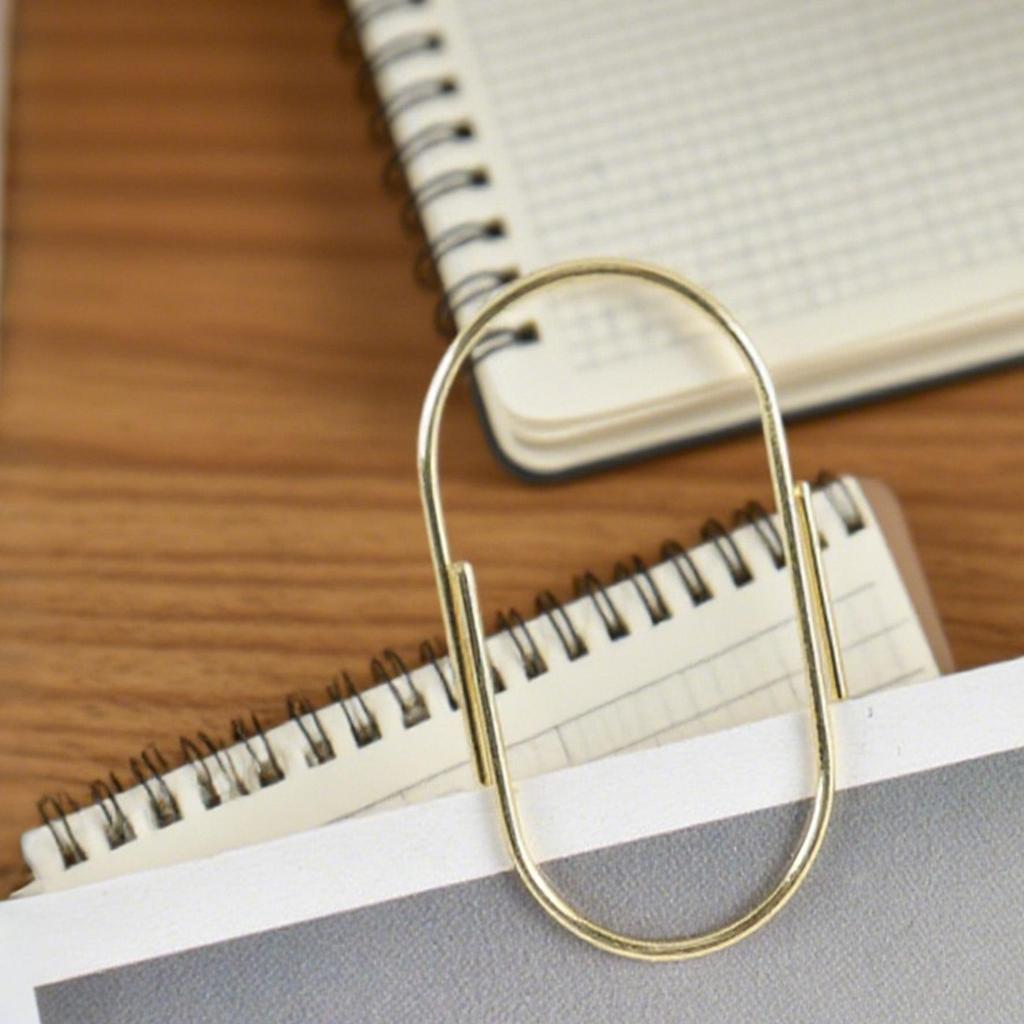 50mm Electroplated Metal Chubby Paperclip - Oversized Creative Curved Design