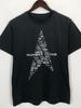 Czarny bawełniany T-shirt o regularnym kroju z nadrukiem Piramidy i tekstem Numer Dziewięć Modny Streetwear Codzienne ubranie dla Unisex Unisex Letnie