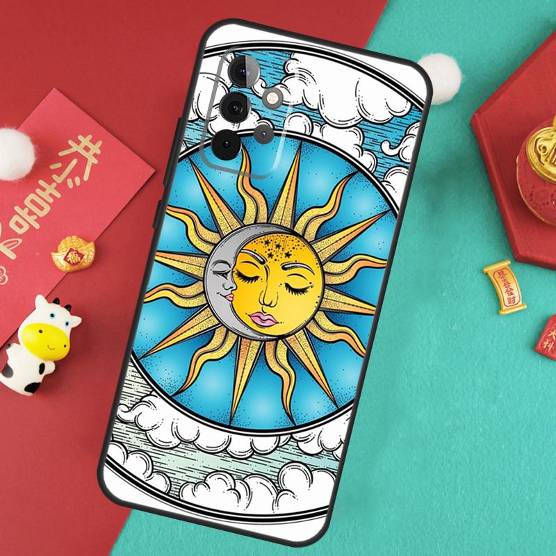 SUN AND MOON Mystic Zodiac Case For Samsung Galaxy A55 A35 A15 A54 A34 A14 A52 A32 A12 A13 A33 A53 A17 A16 A26 A36 A56