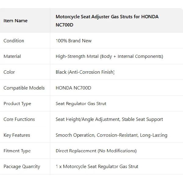 M0t-rMotorfiets Stoelregelaar Hefarm Schokdemper Hef Gasveer Ondersteuningsstang voor HONDA Integra NC700D NC700 NC 700 D
