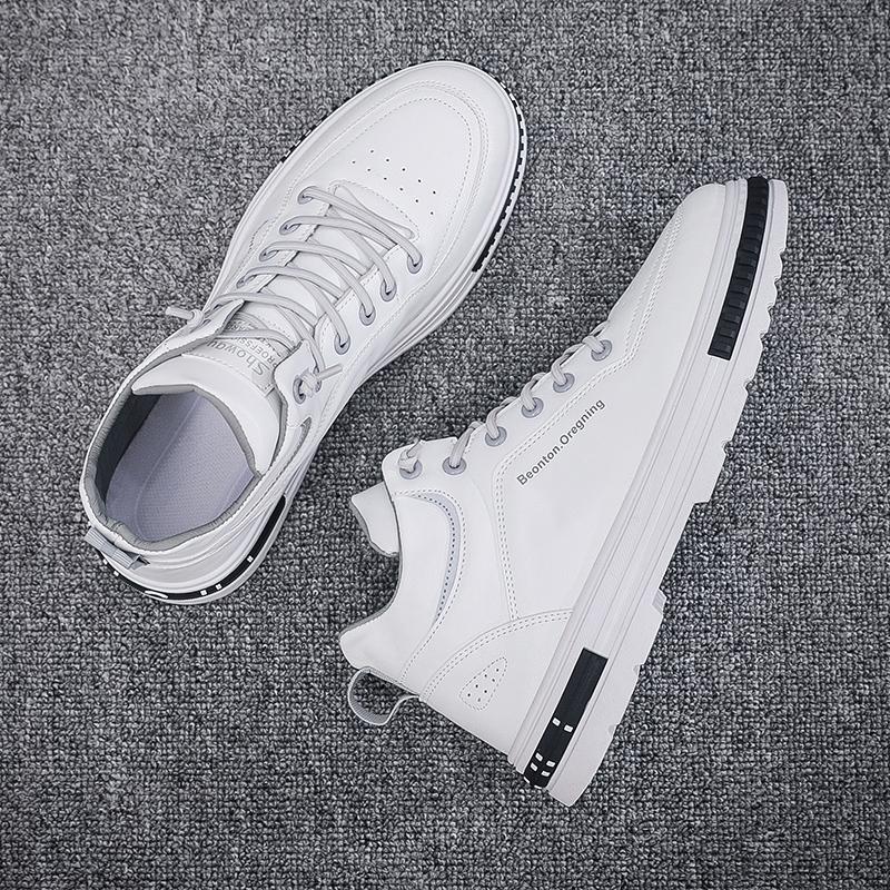 Trendy Men Black Sports Comfortable Low Top Casual Flat Bottom Wear-resistant Outdoor Hiking Lace Up Work Shoes Platform Boots