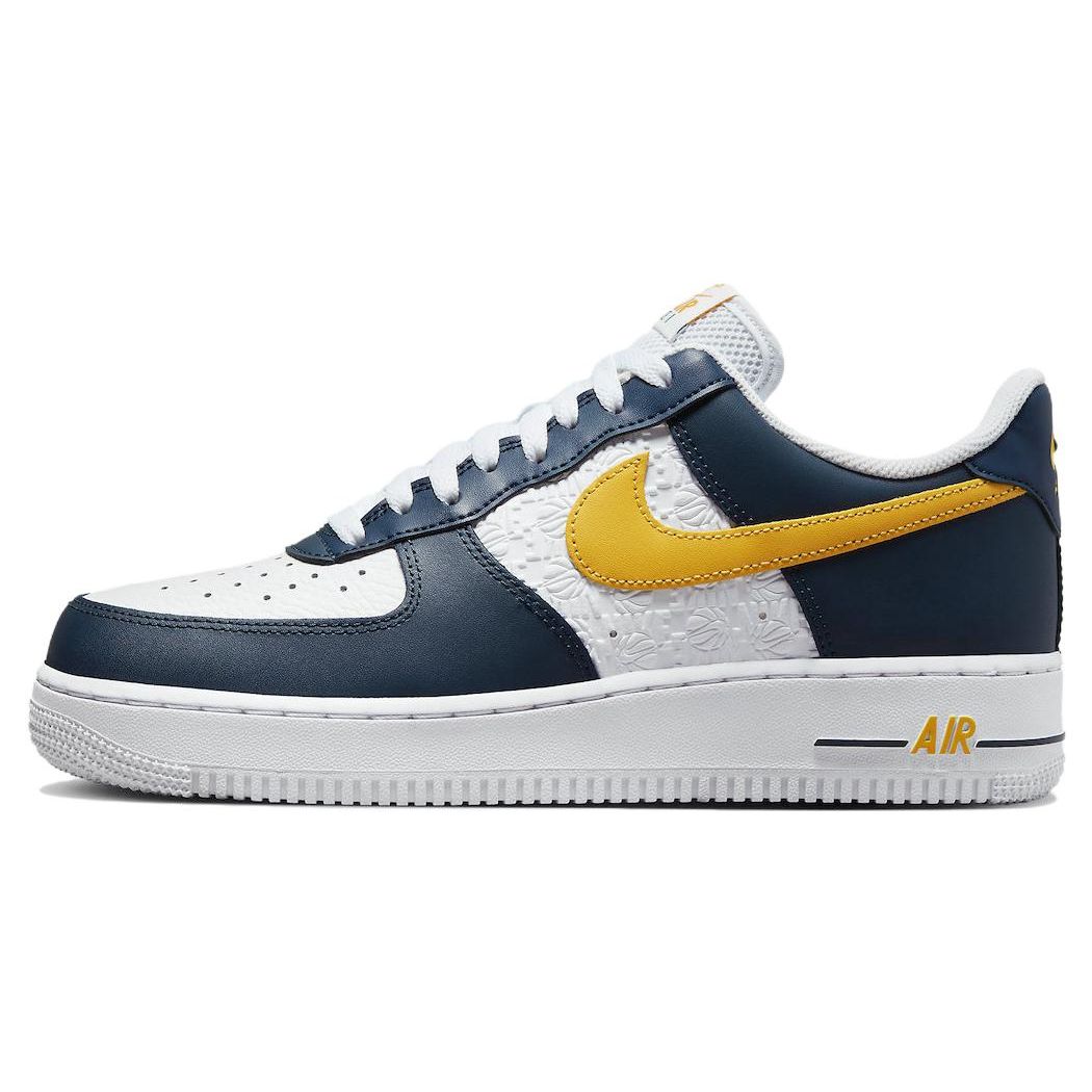 

Nike Air Force 1 07 Embossed Hoops — Мужские кроссовки Dark Obsidian Blue White University-Gold FJ4209-400 45.5