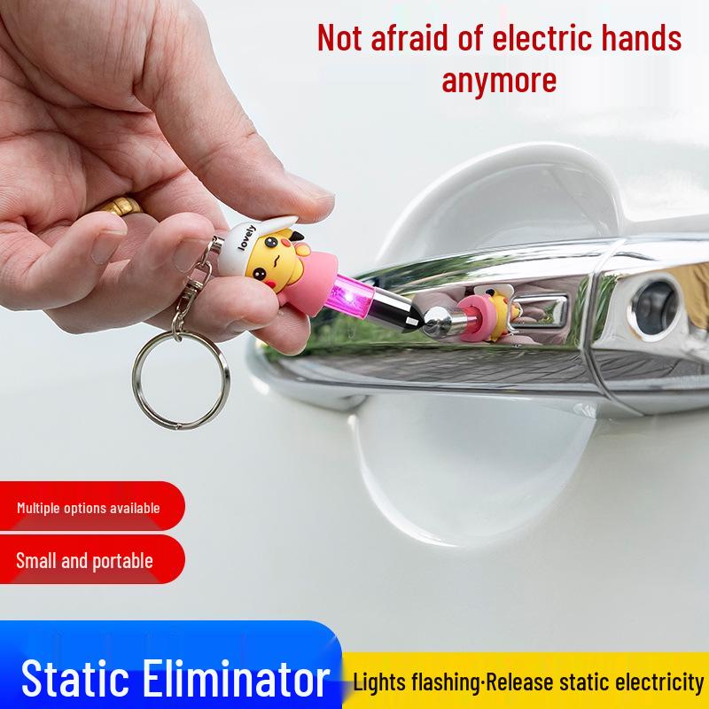 Anti-Static Cartoon Keychain - Static Eliminator for Cars
