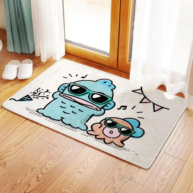 Hangyodon Water Monster, Half Fisherman, Half Fish Man, Bedroom Floor Mat, Double Floor Mat, Bathroom Short Non-slip Mat