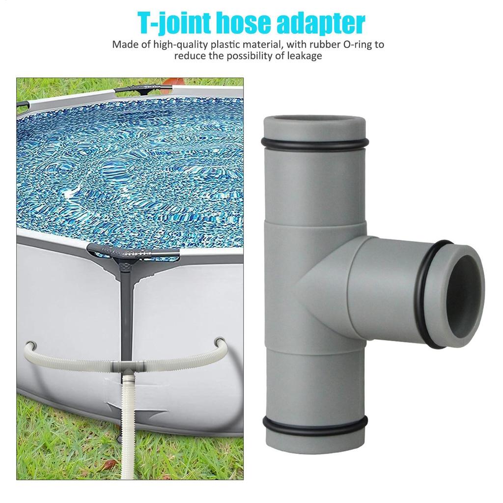 Replacement 32mm Pool Hose Connector Straight / T Joint 1.25inch Over Ground Pool Extension Hose Connection For 1-1/4inch Hose