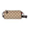 Adjustable Shoulder Strap Canvas And Leather Trim Boston Bag Mini Men Shoulder Bag Beige Brown 834269-FAEON-9750