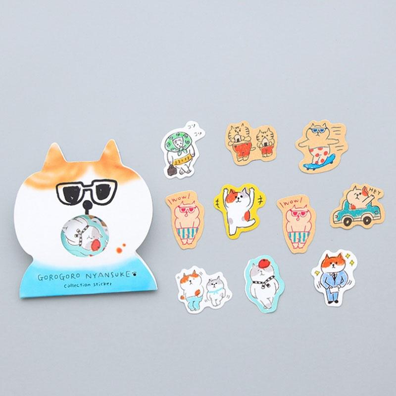 30 Pcs/Lot Cute Cartoon Cat Paper Stickers Notebook Po Album Decoration Material Students Station