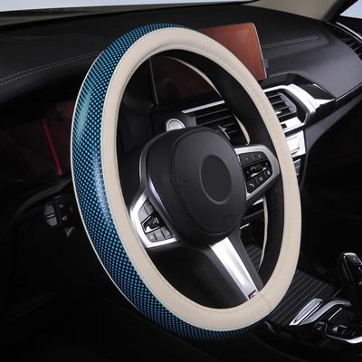 Capa de volante universal elegante de couro de microfibra antiderrapante adequada para volante de carro de 37-38 cm