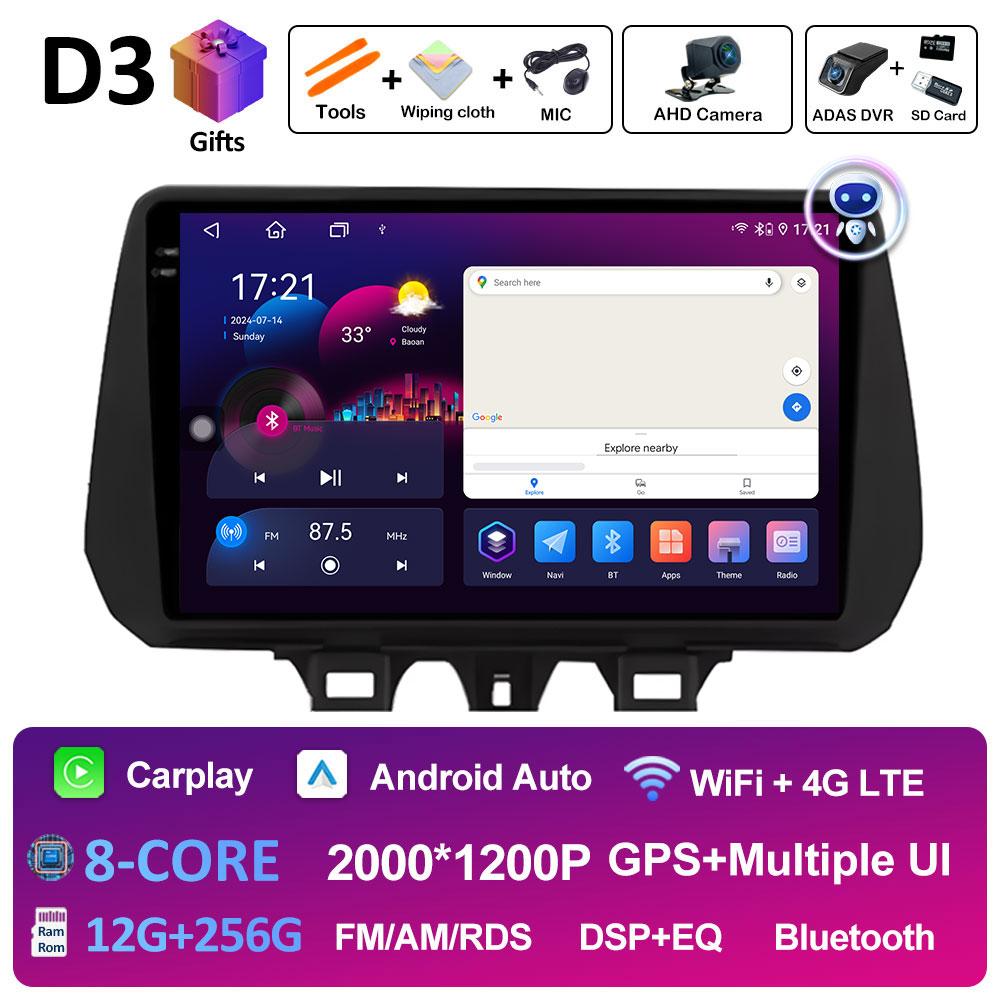 GPS Navigation Car Video For Hyundai TUCSON 2019 2020 2021 Radio Player Autoradio Bluetooth Cooling Fan QLED IPS Screen No 2 Din
