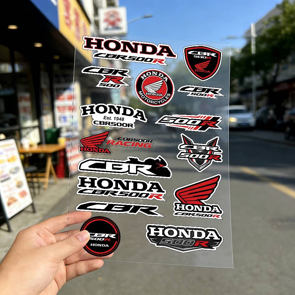 FOR HONDA CBR500R Waterproof Reflective Motorbike Stickers Easy Peel Removable Decals for Motorcycle Car