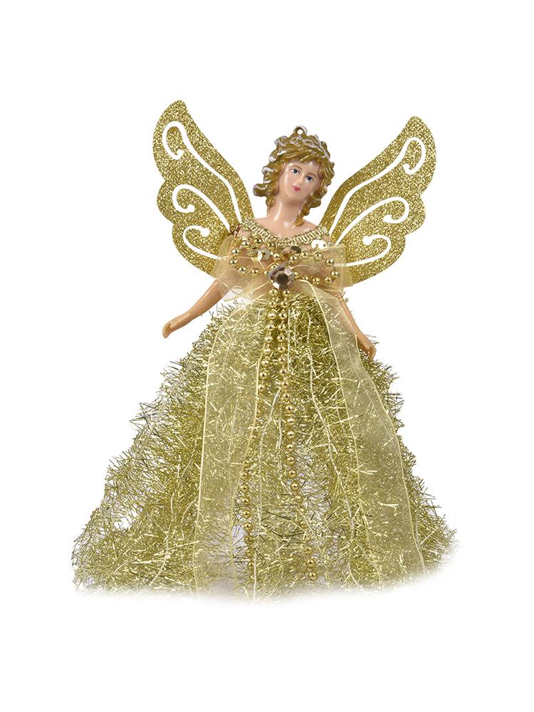Christmas Angel Tree Topper Pendant Delicate Angel Figurine Ornaments Christmas Tree Decor Festive New Year Party Decoration
