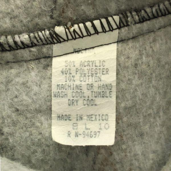 MOLINA border Long sleeve Mexican Parker Gray pullover Women Used