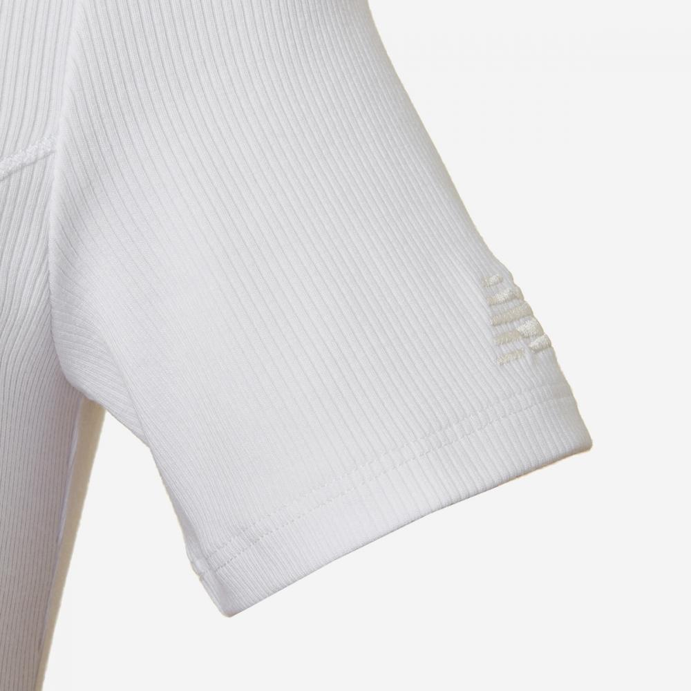 New Balance Women S Summer Ribbed T ShirT  Slim fiT  Nbnee2w502   39  Ivory