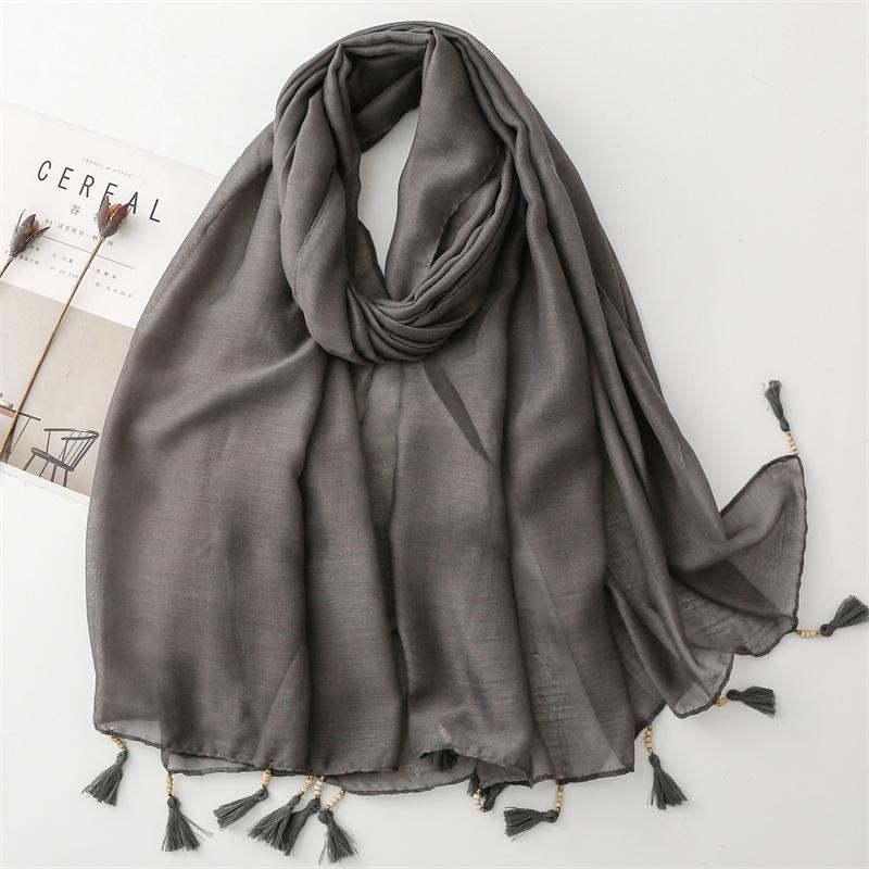 Four Seasons Women'S Sunshade Scarf Creative Feather Arrows Geometric Wood Beads Cotton Hemp Air Conditioning Sunscreen Beach Scarf Shawl