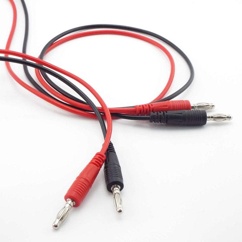4mm Banana Plug To Banana Plug Dual End Test Lead Cord Cable for Multimeter Testing Wire Kit Conductive Metal