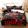 Call Of Duty Simon Ghost Riley Bed Set 3D Printed Duvet Cover Pillowcase Bedding Set For Boys Game Fans Home Textile