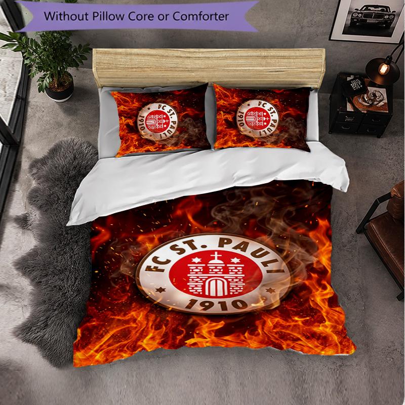 Set Biancheria da Letto Fulham Football 3 Pezzi Morbido Set Copripiumino con Federe Set Decorazione Camera da Letto per la Casa
