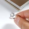 Anello Smyoue Certificato Moissanite 1-5CT VVS1 Diamante di Laboratorio Anello Solitario per Donna Fidanzamento Promessa Fedina Nuziale Gioielli Preziosi