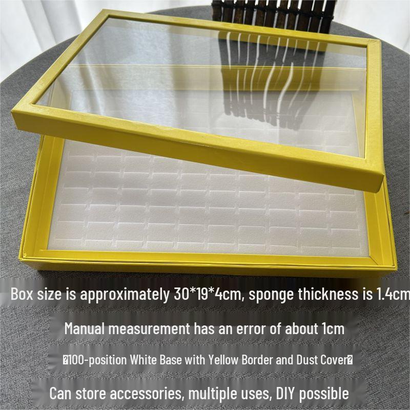 100-Position Large Capacity Clear Earring, Ring, Necklace, and Pendant Organizer Box