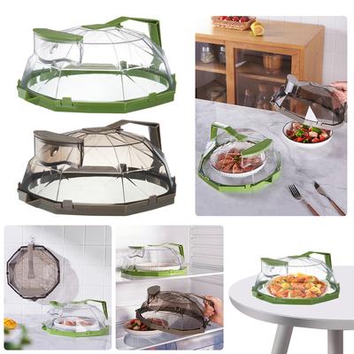 Copertura anti-schizzi per microonde con maniglia e contenitore per l'acqua, copertura isolante trasparente per il riscaldamento, gadget da cucina multiuso