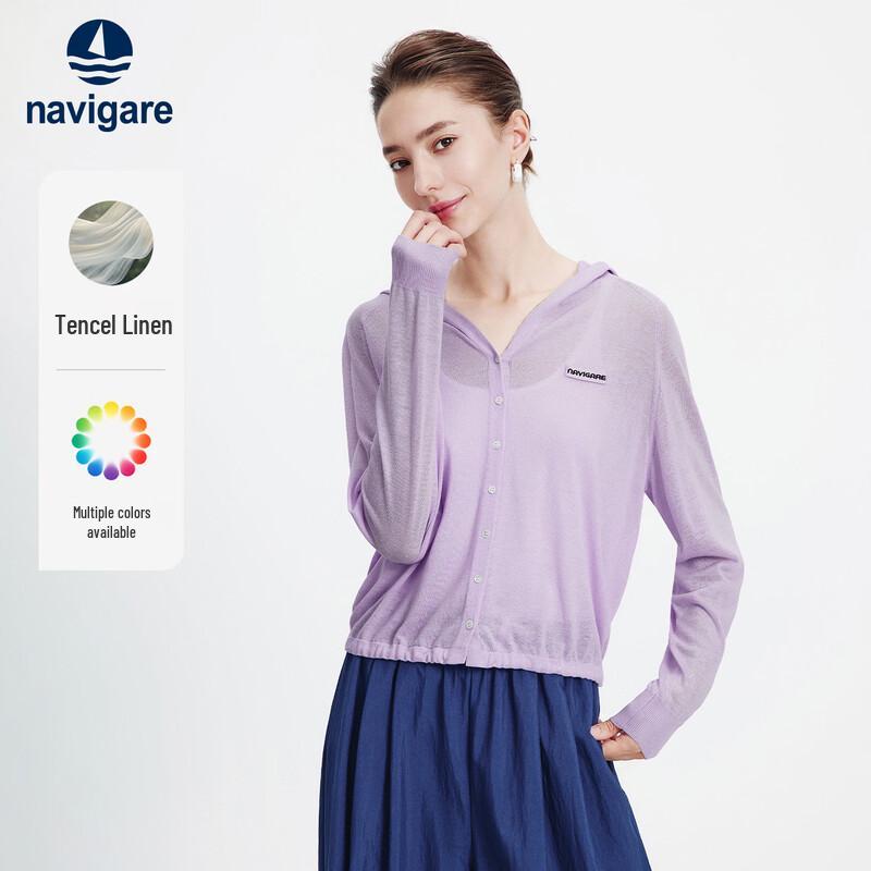 Navigare Women s Lightweight Hooded Knit Cardigan L