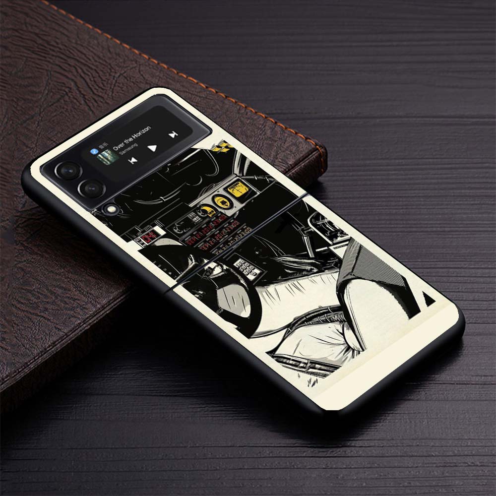 Back To The Future Time Machine Phone Case For Samsung Galaxy Z Flip3 Flip4 Flip5 Flip6 Flip7 For Z Flip 7 6 5 4 3 5G Hard Foldi