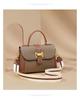 2025 Frühling/Sommer Farbblock Echtleder Damen Umhänge-Schultertasche
