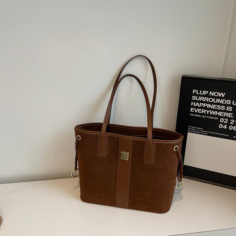 Commuter Retro Large-capacity Bag Women's 2025 New Casual Simple Shoulder Bag Autumn and Winter Portable Tote Bag