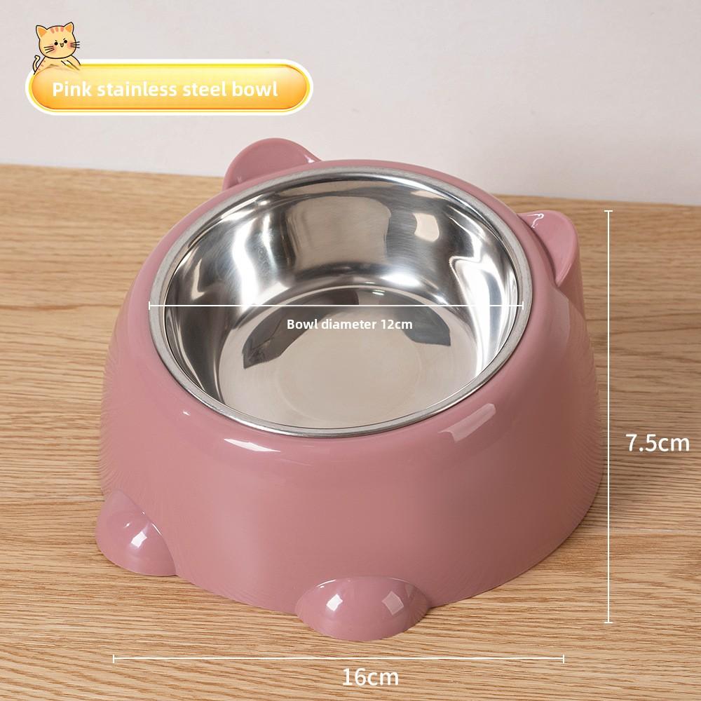 Pet Bowl, Stainless Steel Cat Bowl, Dog Bowl, Feeder, Cat Slanted Mouth, Cat Food Bowl, Dog Basin, Pet Food Utensils