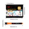 Color Whiteboard Marker Set,Erasable Water-Based,With Bristle Brush,Magnetic Children's Graffiti,12 Color Drawing Pen,Marker