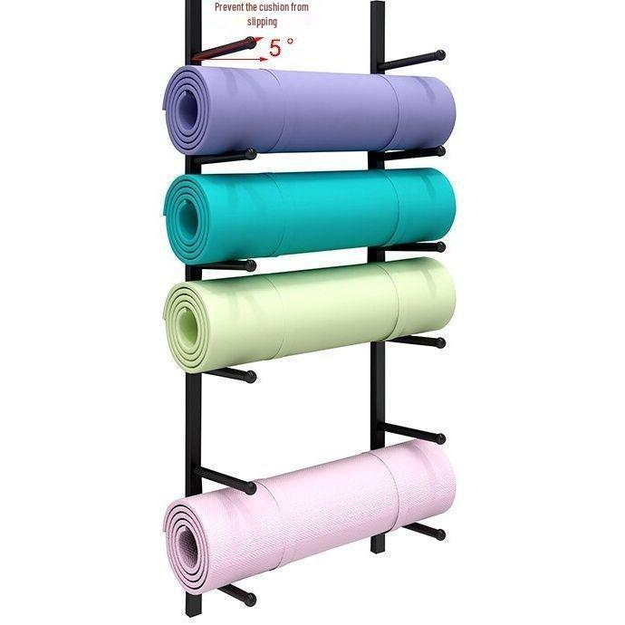 Ścienny Wielopoziomowy Stojak Organizer na Maty do Jogi z Pianki o Dużej Pojemności