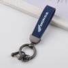 Car Styling Emblem Alloy Keyring Motorcycle Suede Leather Keychain For Honda Mugen Power Civic Accords CRV Hrv Jazz CBR VTEC VFR TO0
