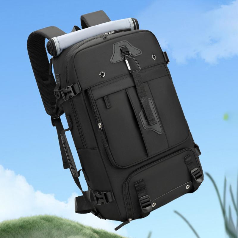 Large-capacity Backpack Men's Outdoor Expandable Multi-compartment Travel Boarding Backpack Travel Large Luggage Bag