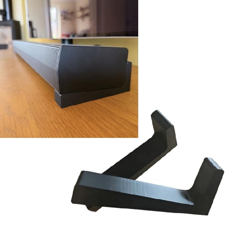 Zvýšený stojan pro soundbar s protiskluzovými gumovými nožičkami pro stabilní umístění a čistý zvuk