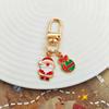Festive Christmas Keychain: Metal Tree, Snowman & Santa Bag Charm – Stylish Small Gift