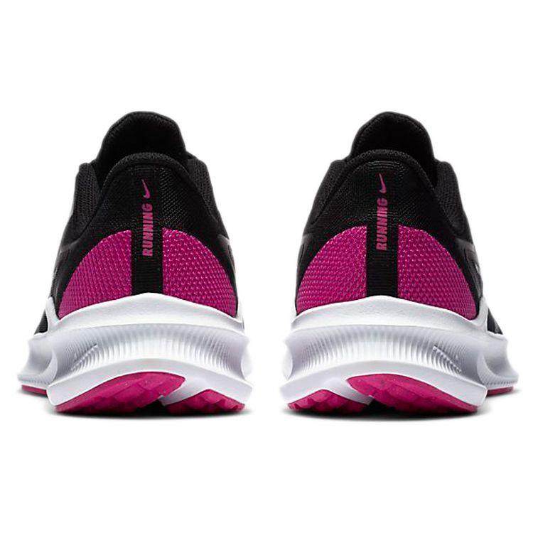 Nike Downshifter 10 Classic Logo Fabric Cushioning Non-Slip Low-Top Marathon Running Shoes Women sneaker Black White Purple CI9984-004