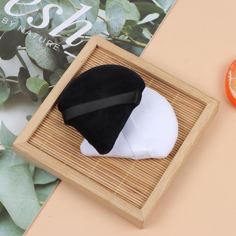 2Pcs Cosmetic Puff Triangle Velvet Mini Makeup Sponge Puffs Make Up Tools