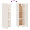 TV Cabinets Set of 4 White Solid Pine Wood