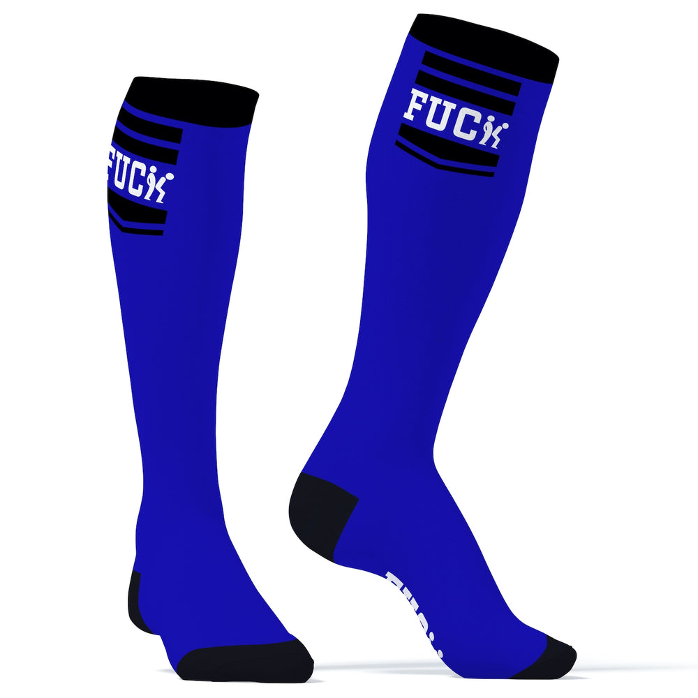 Chaussettes Hautes HANKY FUCK SneakXX Bleues - SneakXX - CHAUSSETTES