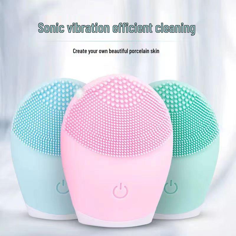 Silicone Sonic Facial Cleanser - Vibrating, Waterproof & Rejuvenating Massage Tool